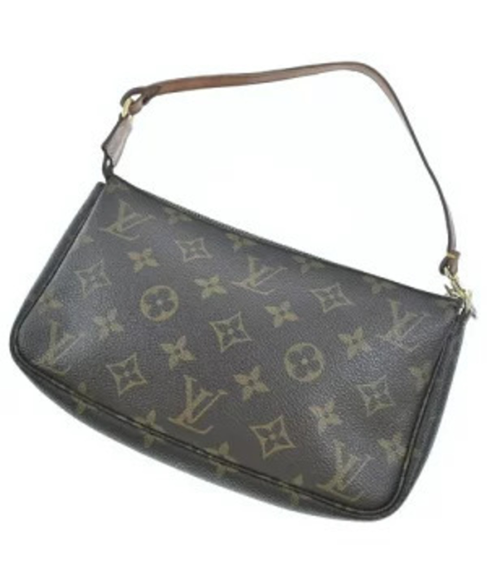 Louis Vuitton Pouch Clutch Brown All over